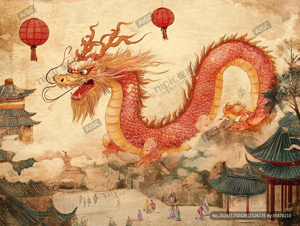龙年横版插画