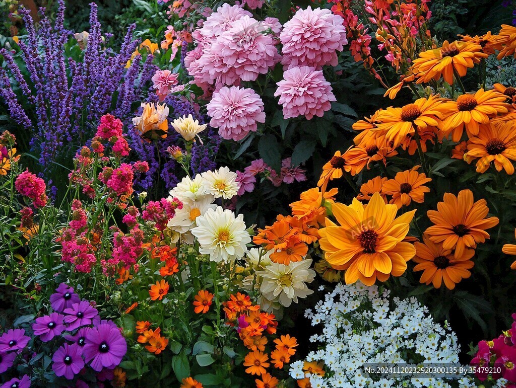 鲜艳花展