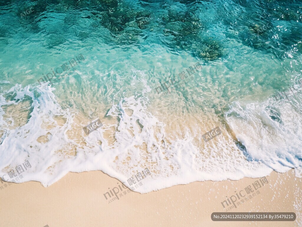 航拍海滩