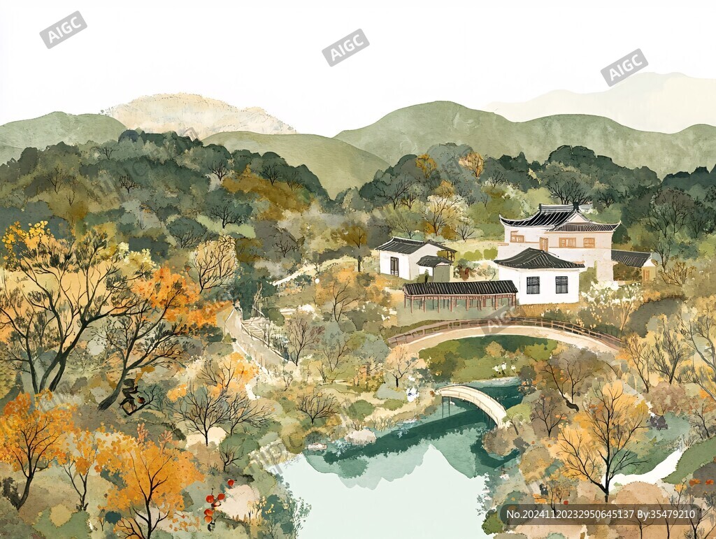 弇山园插画