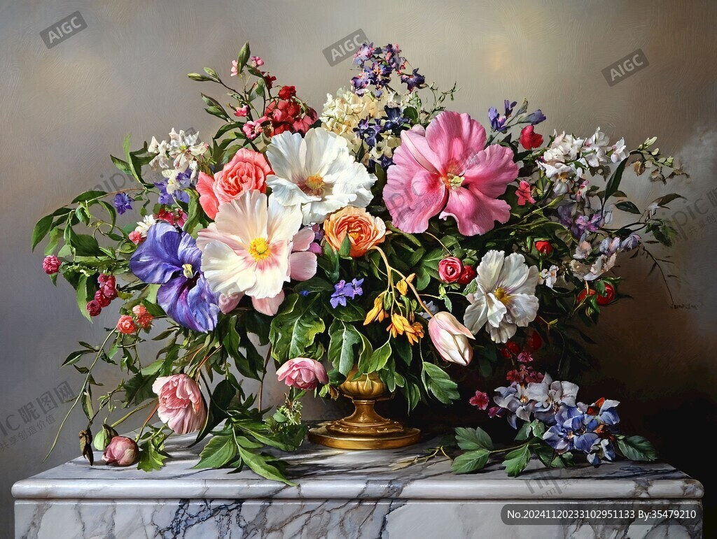 3d立体花卉油画