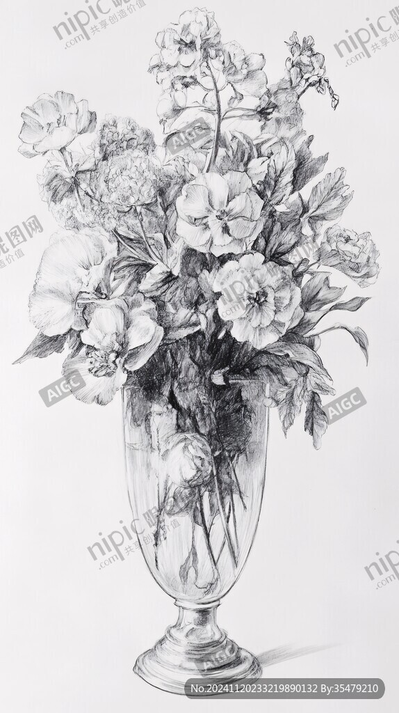 花瓶结构素描