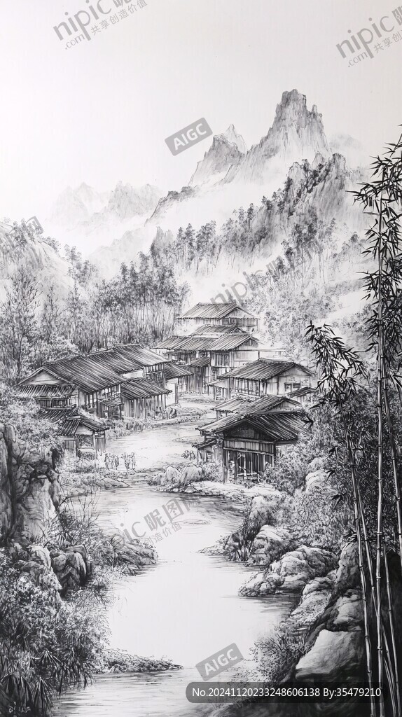 画避暑山庄