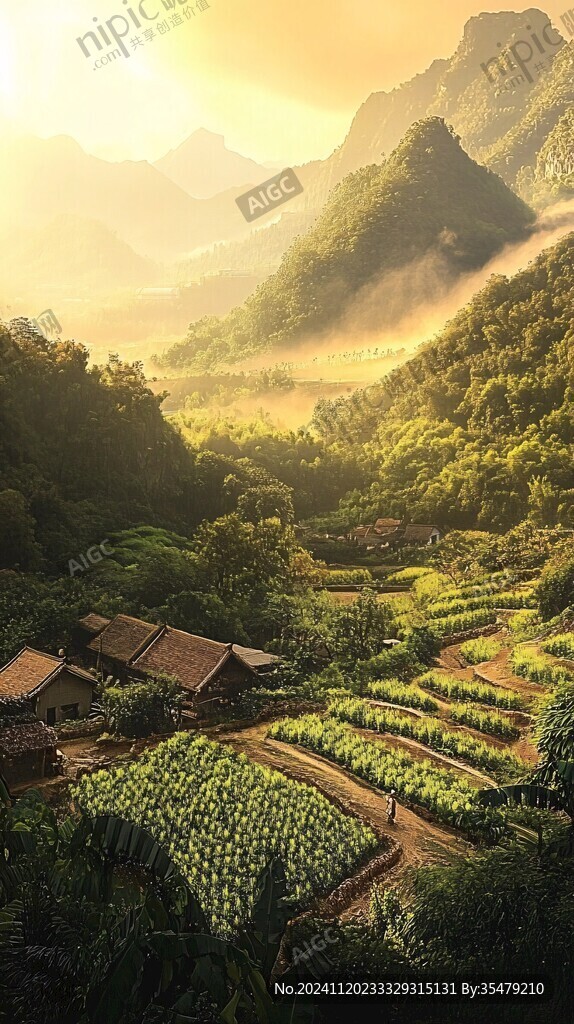 乡村风景梦幻田园