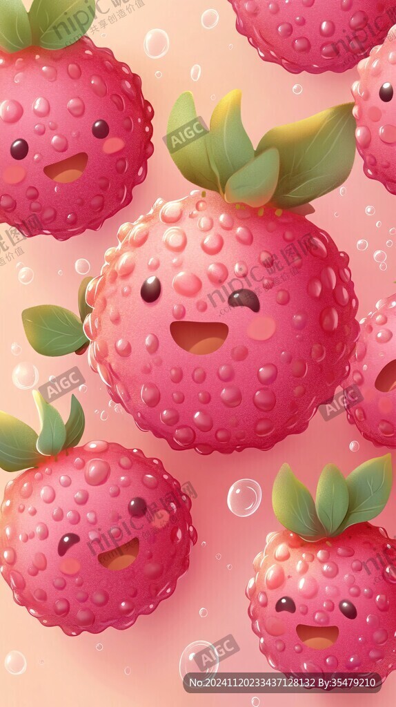 草莓本本插画