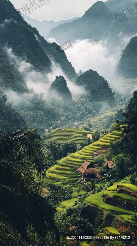 唯美大山深处有人家