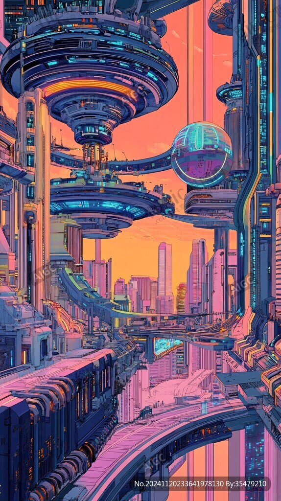 赛博朋克装饰画