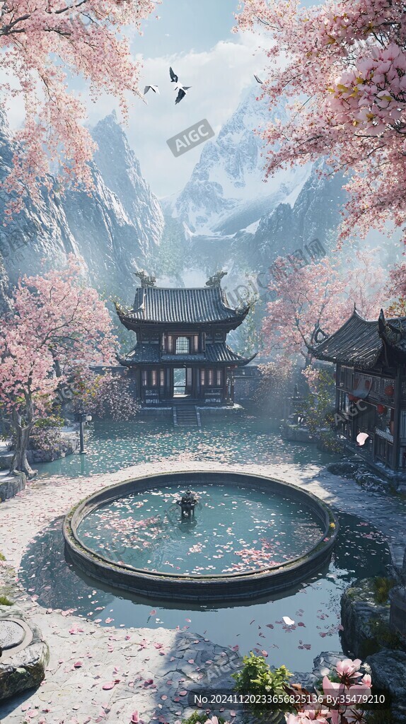 古风山水场景