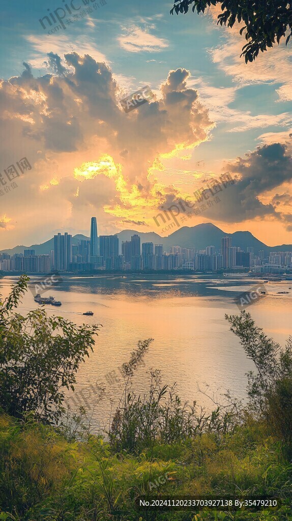 蛇口港日落