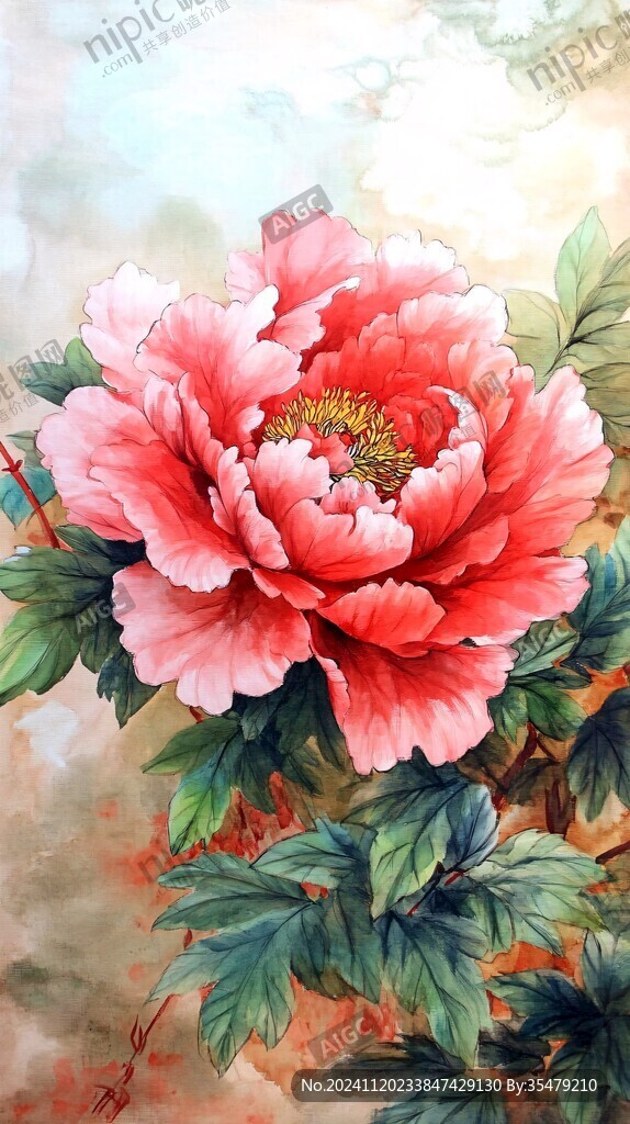 唯美牡丹画