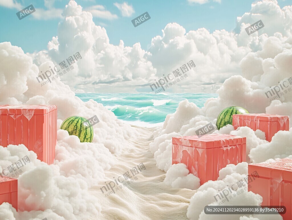 3d云海悬浮小岛