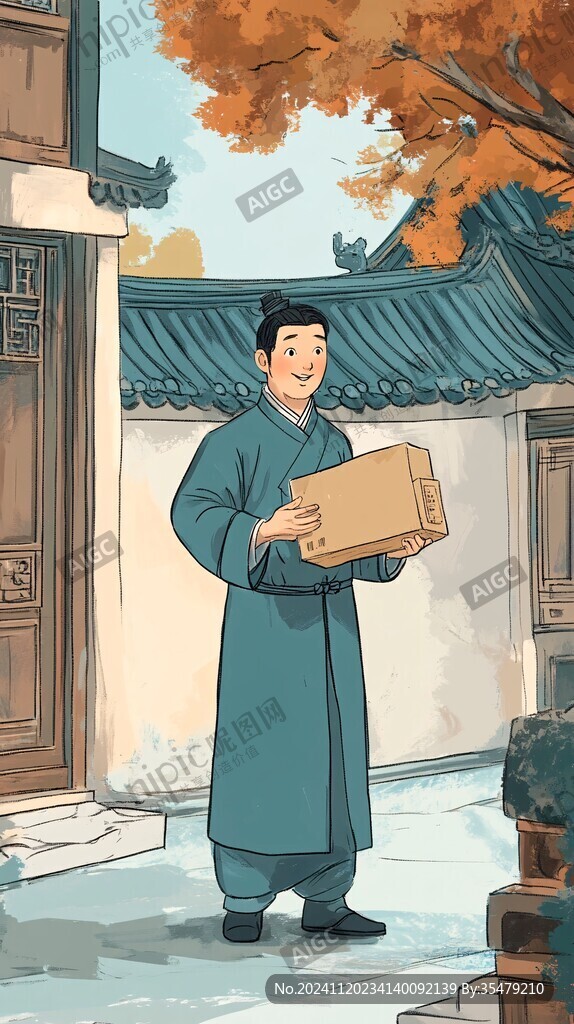 快递员插画