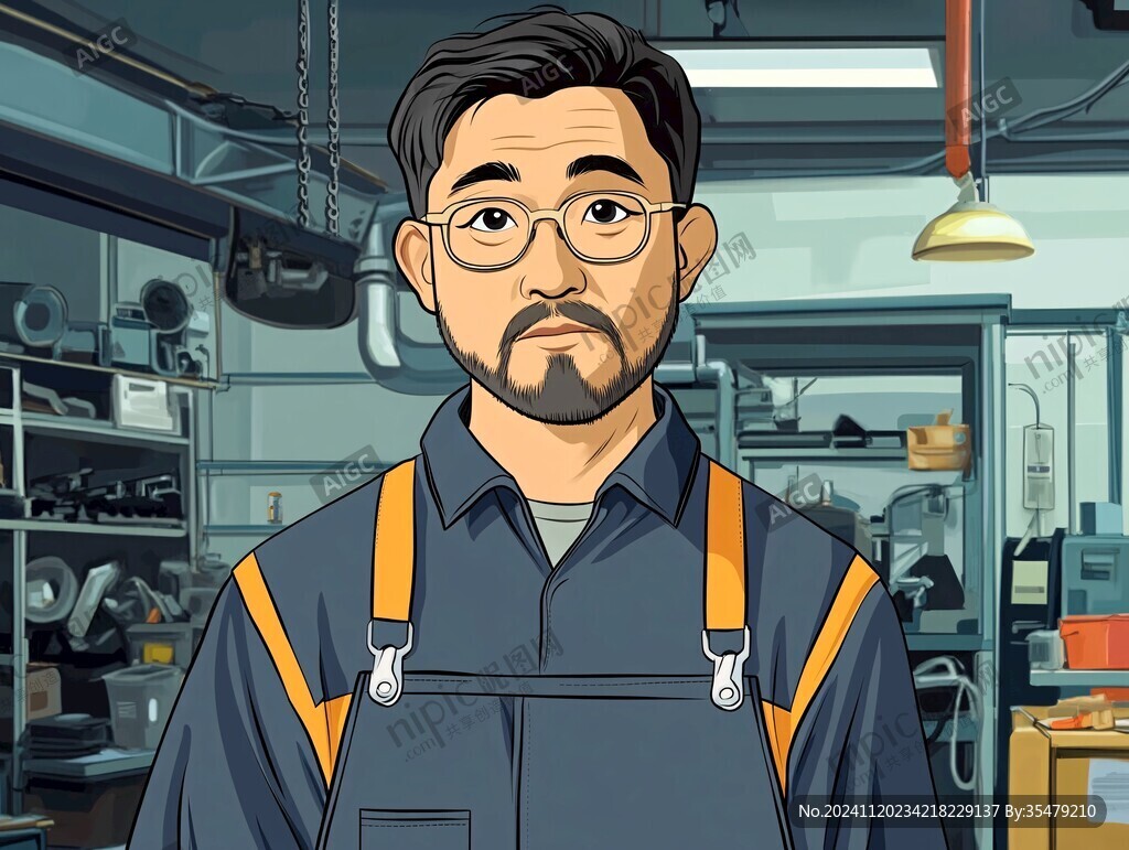 穿工作服的叔叔