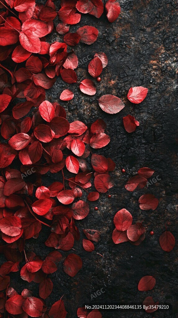 红色鲜花花瓣