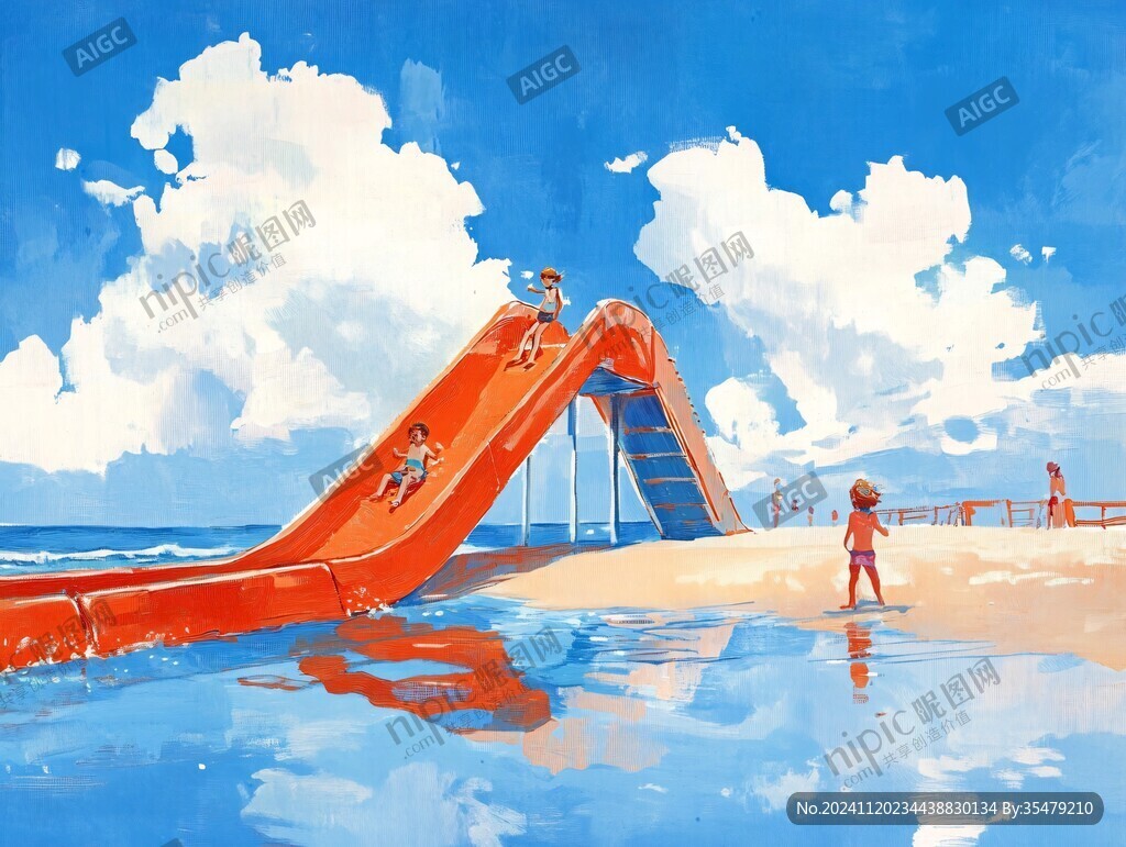 栈桥插画