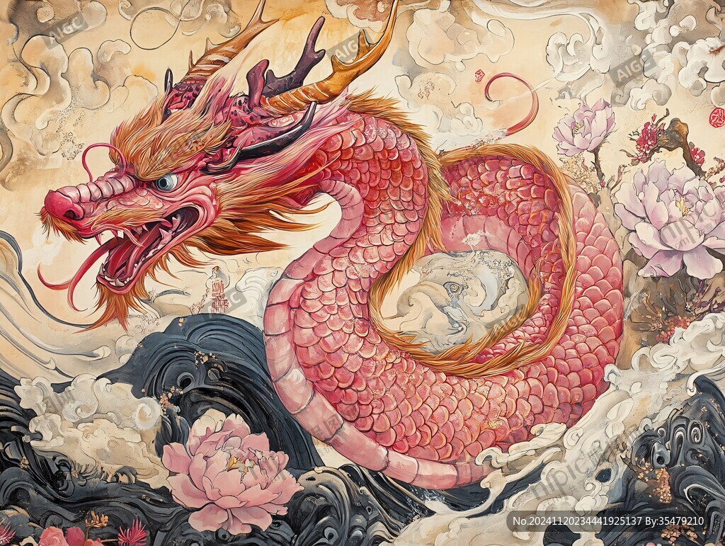 龙包装插画