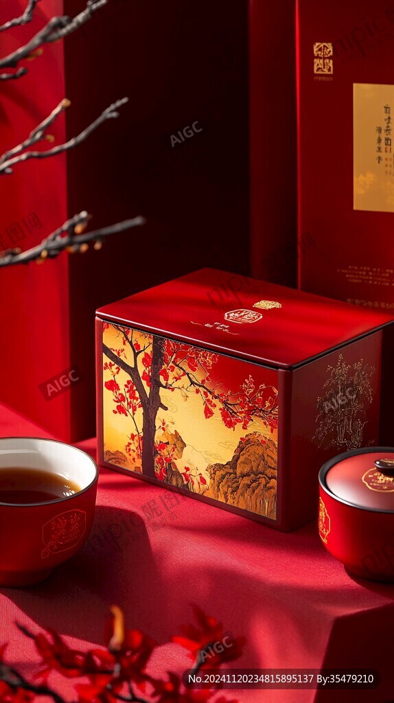 红色茶礼盒