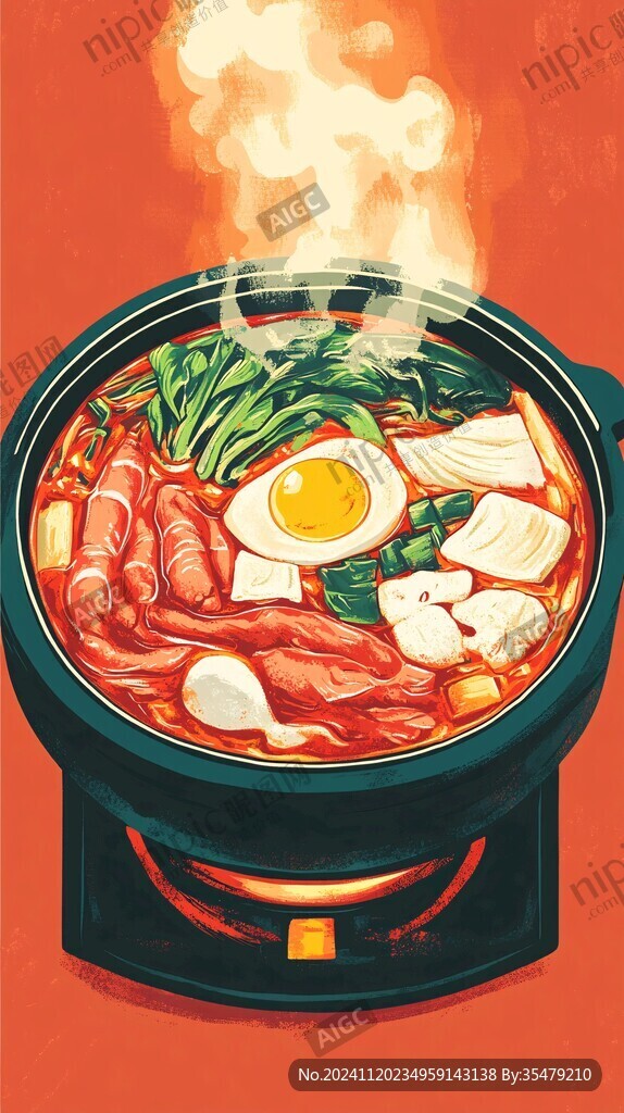 牛肉冷面插画