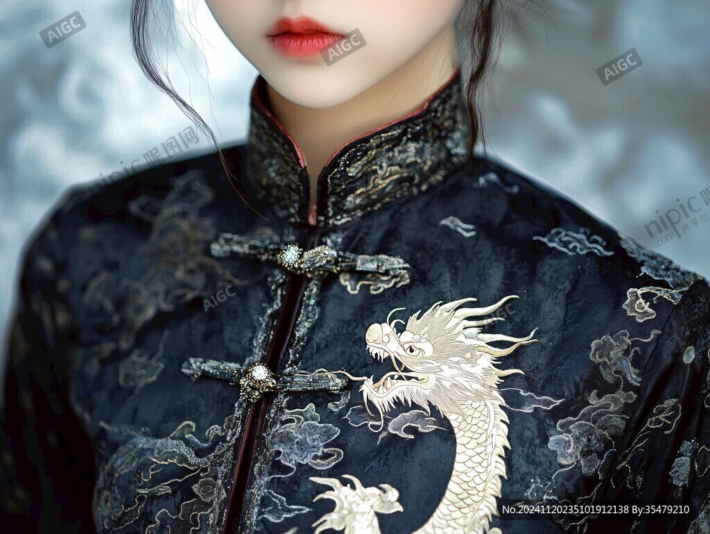 云雁女朝褂