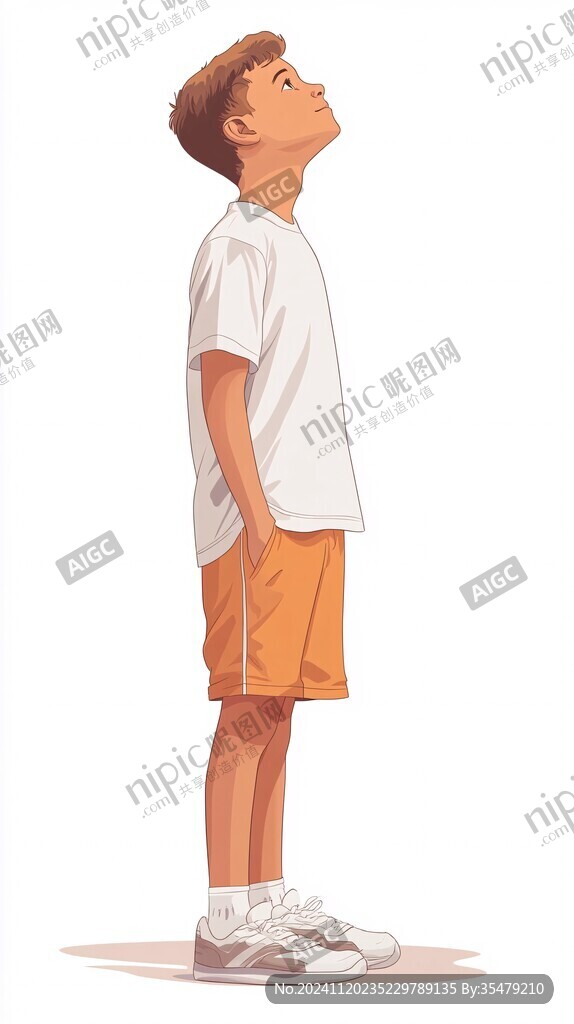 男孩侧身照