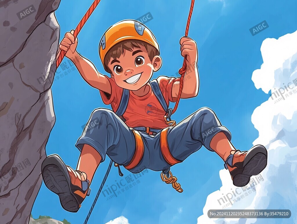 攀岩插画
