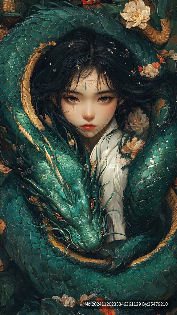 蛇女插画