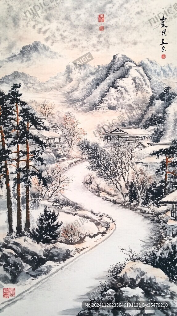 雪景年画