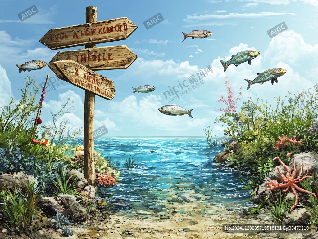 海洋3d地贴画