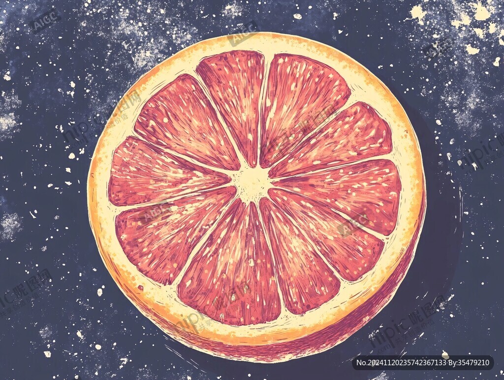 西柚插画