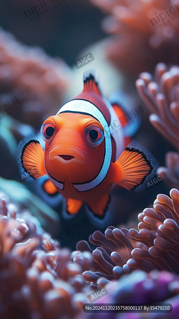 海底鱼小丑鱼