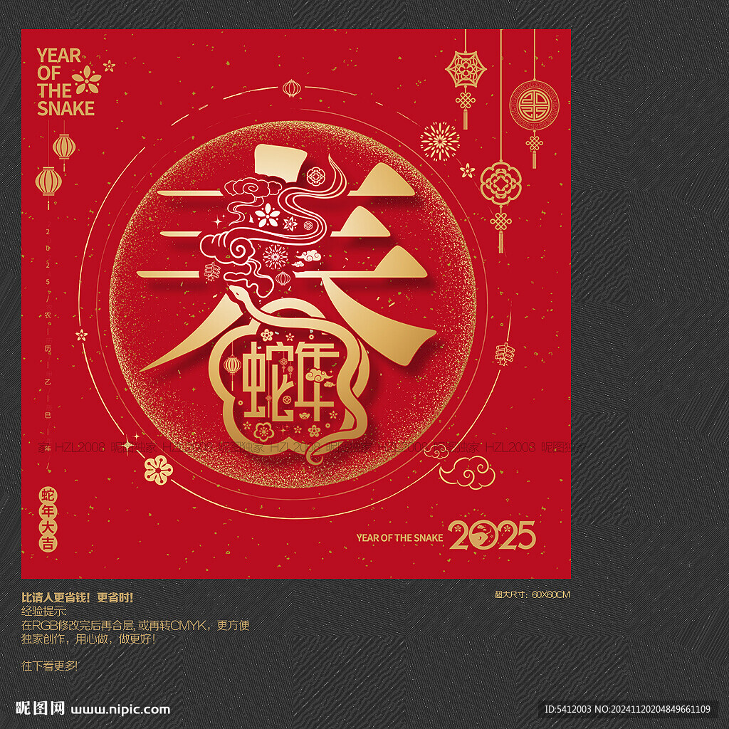 2025蛇年春字