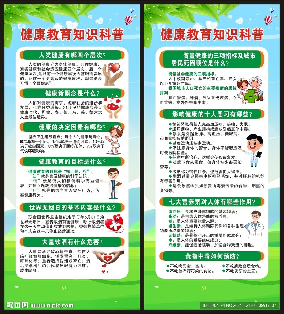 健康教育知识展架
