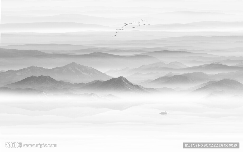 山水水墨画