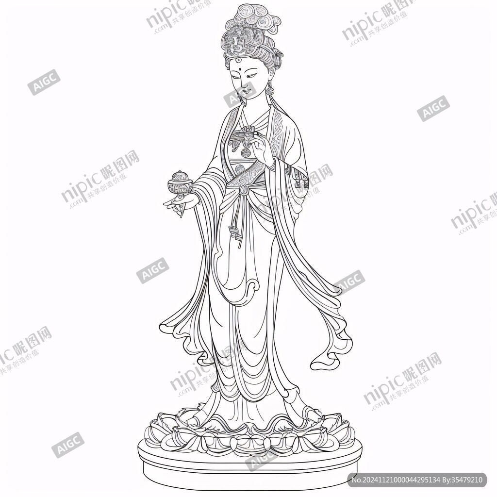 太姥娘娘线稿