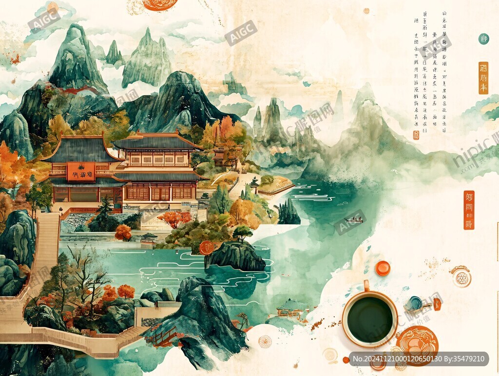 弇山园插画