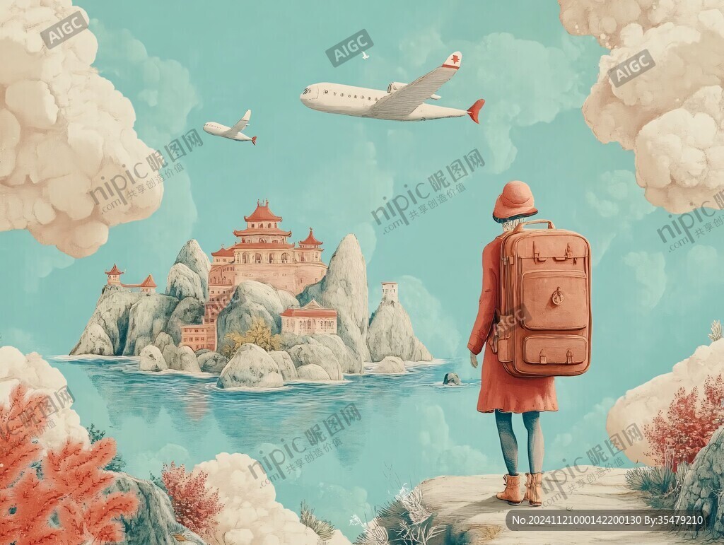 旅行宣传创意插画