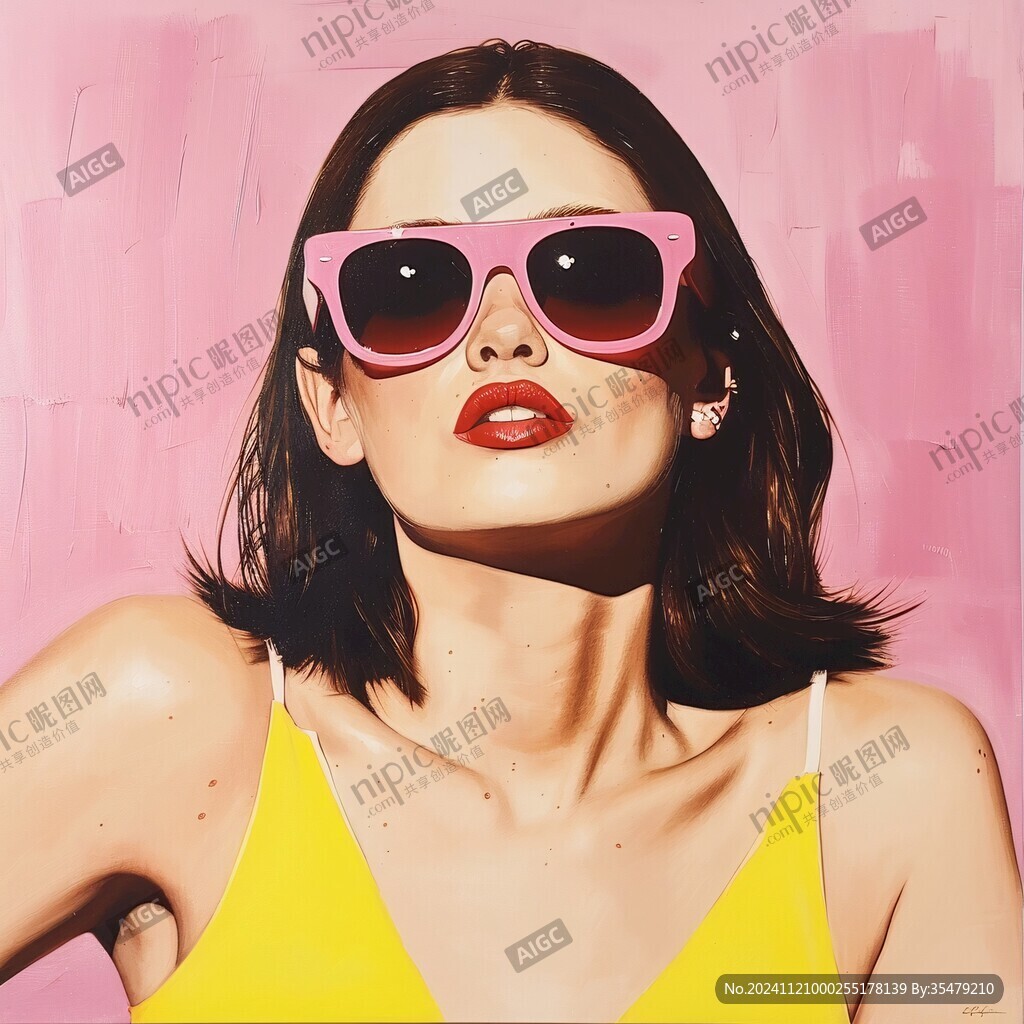 墨镜人物插画