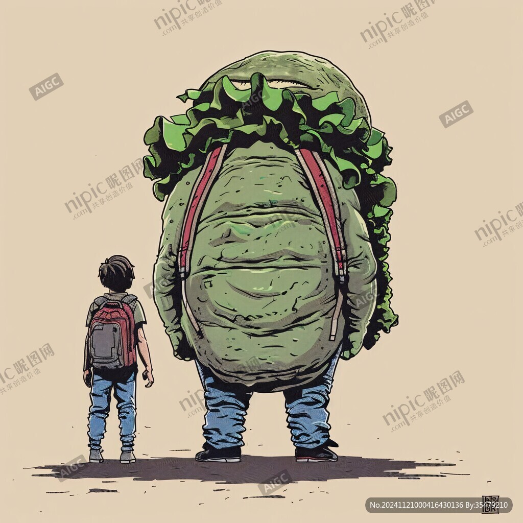 小胖子插画头像