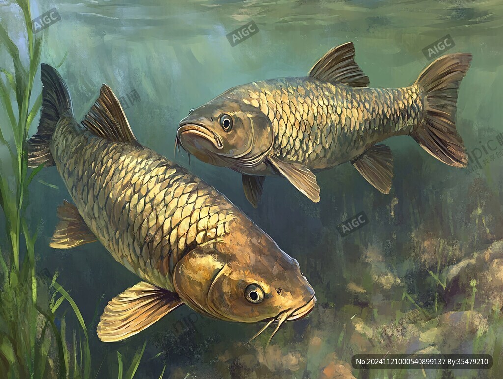 草鱼插画
