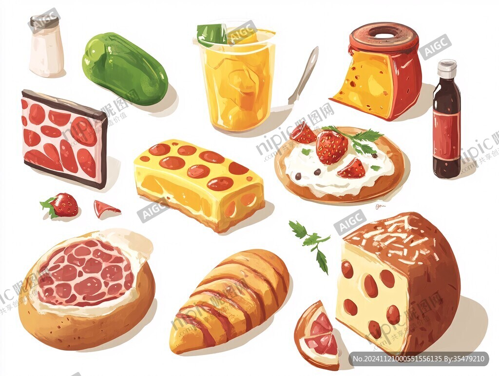 食物动漫素材