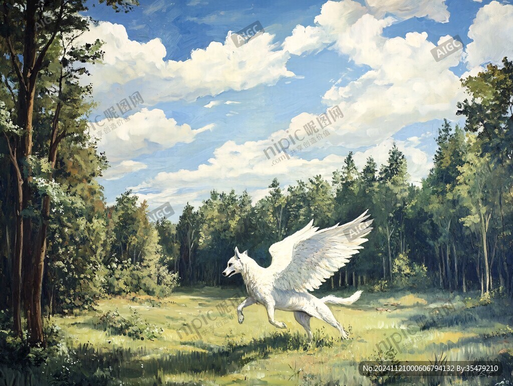 飞鸟油画