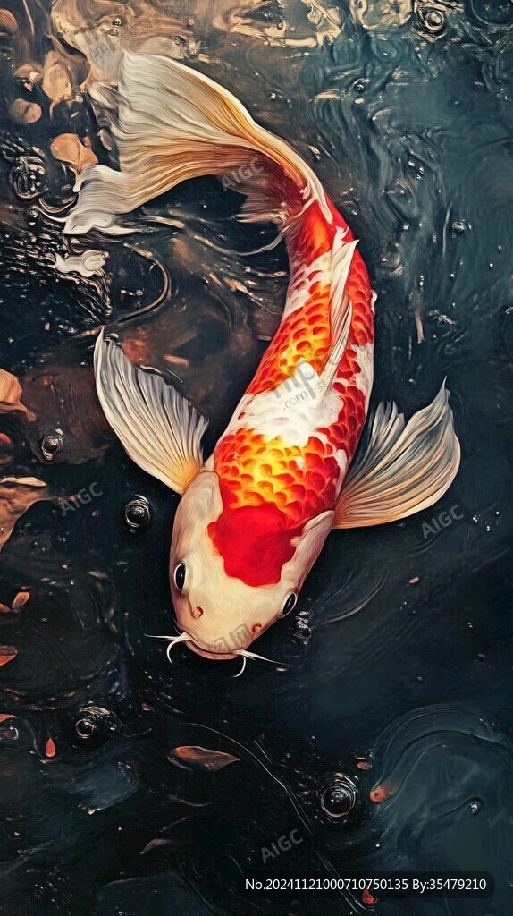 工笔锦鲤