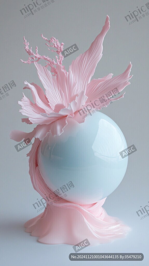 3d膨胀风花朵