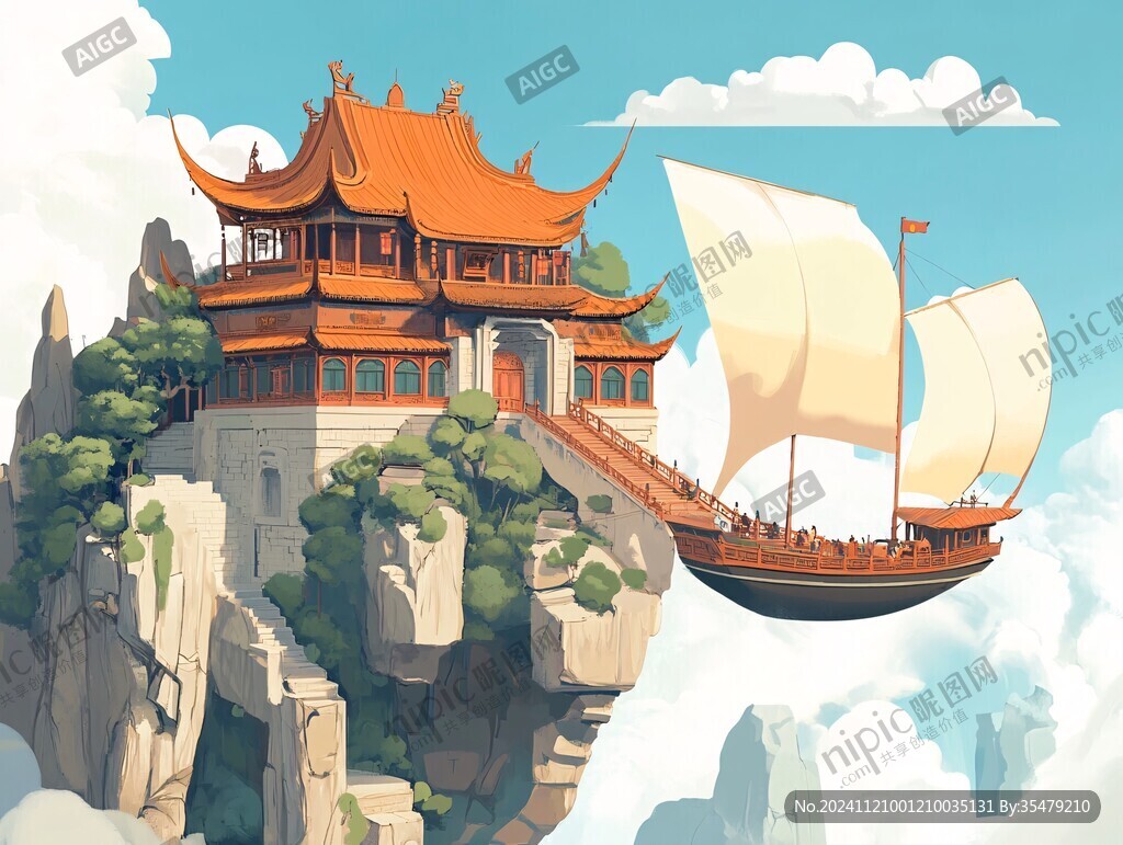 湄洲岛插画
