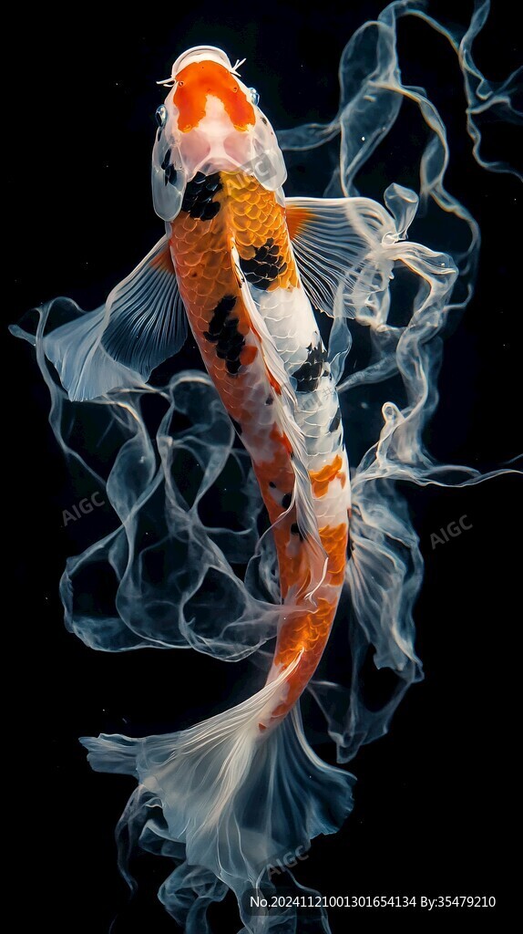 锦鲤之美流动的线条