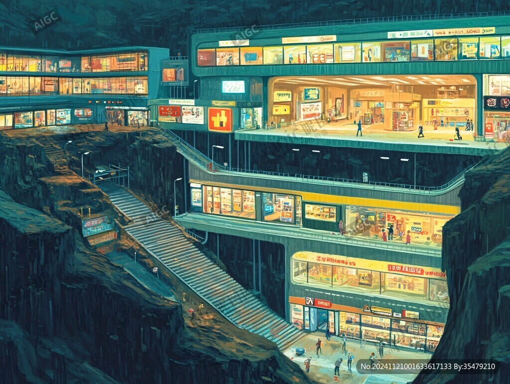 购物中心插画