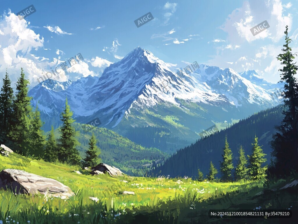 宽屏风景画