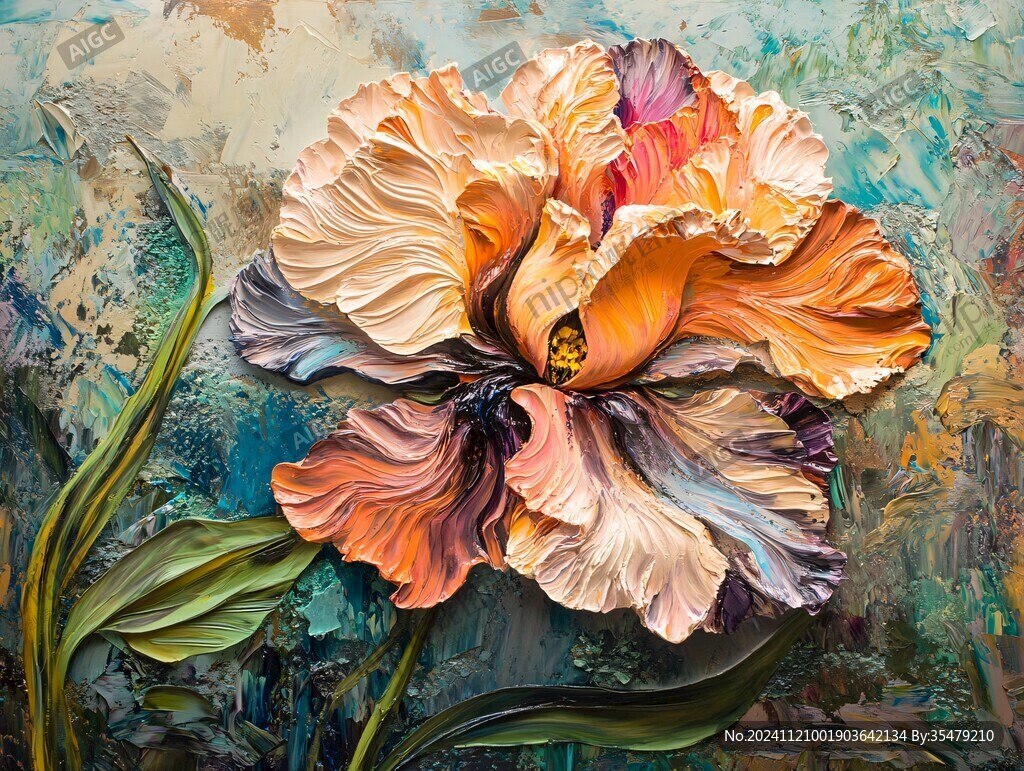 3d立体花卉油画