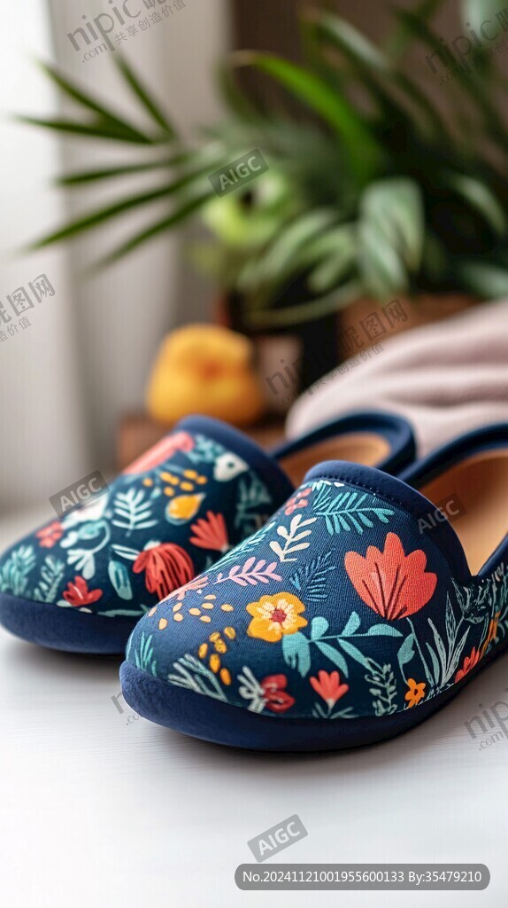 绣花拖鞋