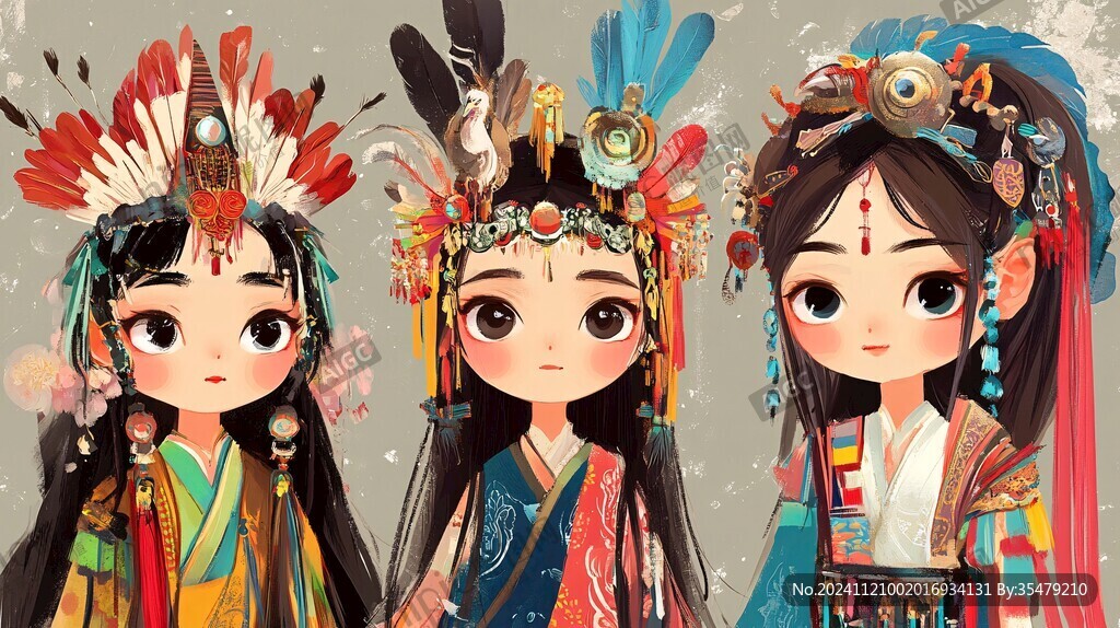 q版土族女生
